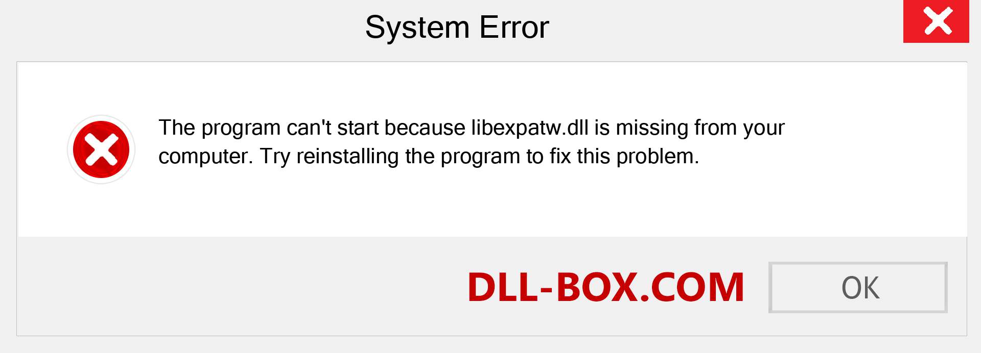  libexpatw.dll file is missing?. Download for Windows 7, 8, 10 - Fix  libexpatw dll Missing Error on Windows, photos, images